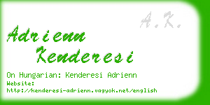 adrienn kenderesi business card